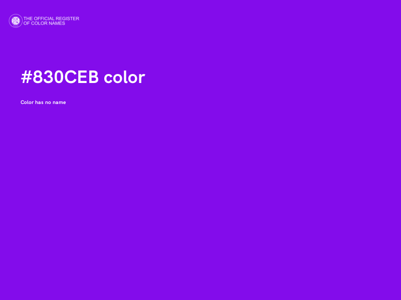 #830CEB color image