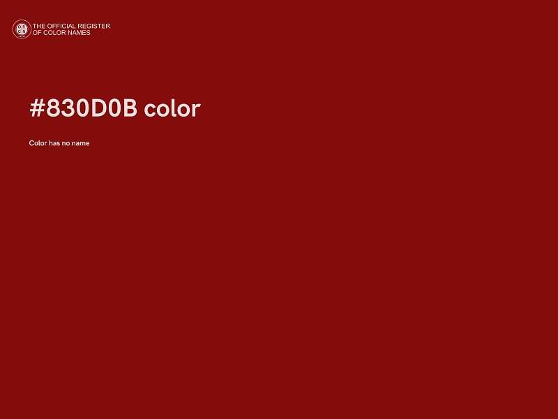 #830D0B color image