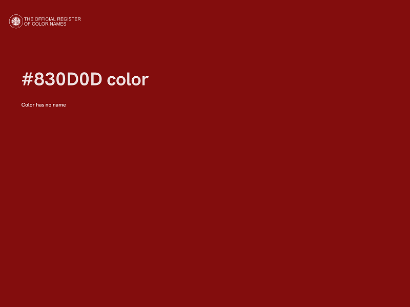 #830D0D color image