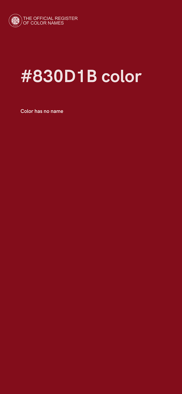 #830D1B color image