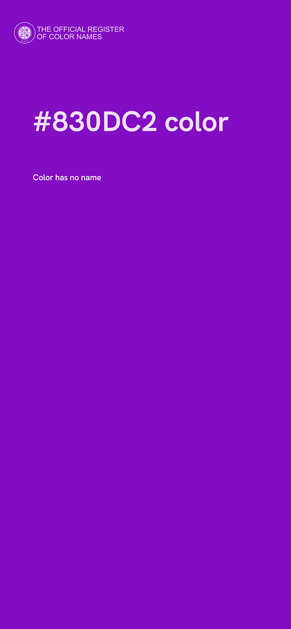 #830DC2 color image