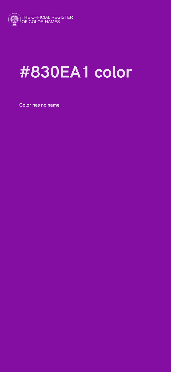 #830EA1 color image