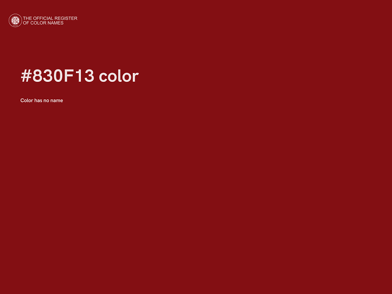 #830F13 color image