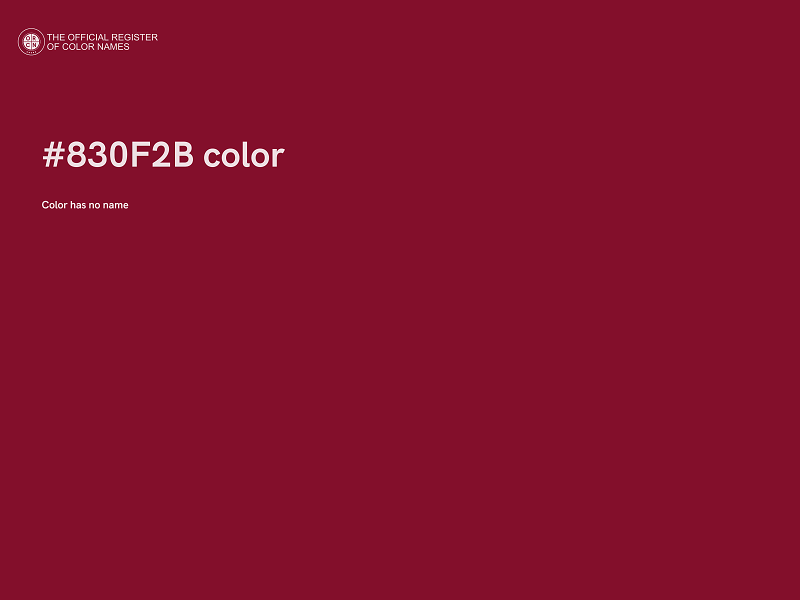 #830F2B color image