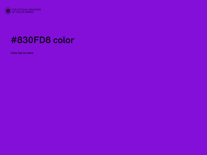 #830FD8 color image