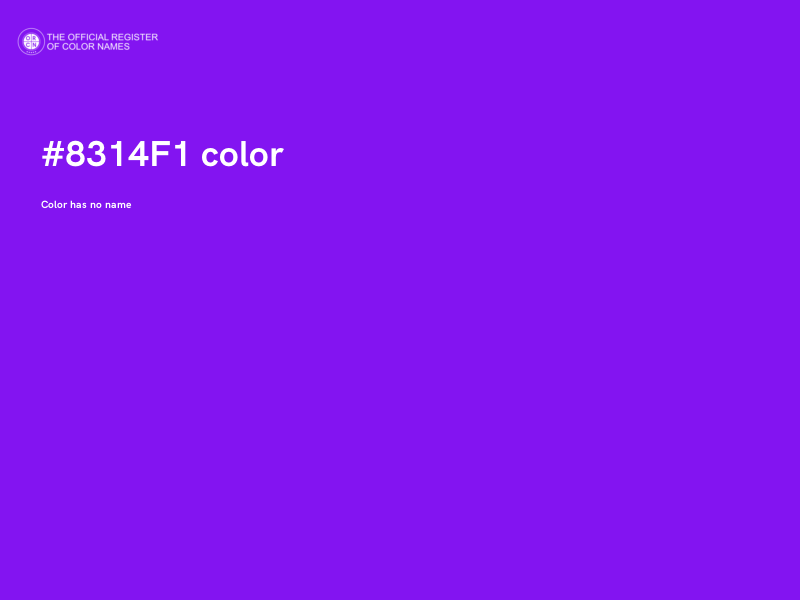#8314F1 color image
