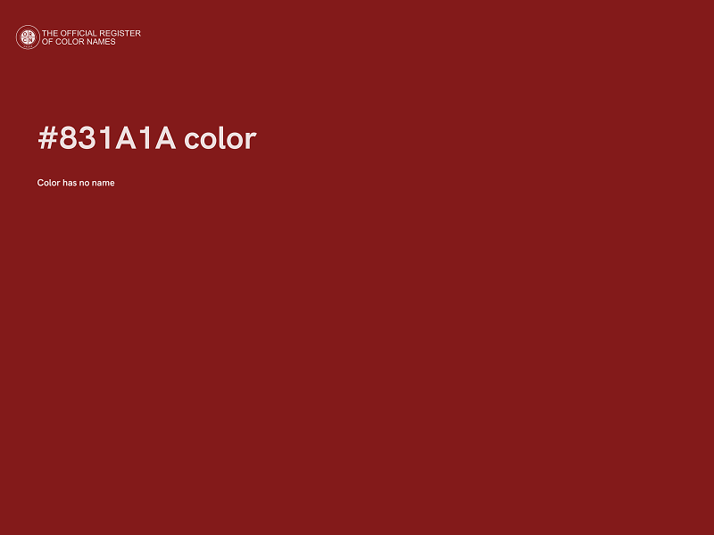 #831A1A color image