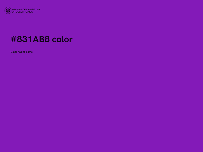 #831AB8 color image