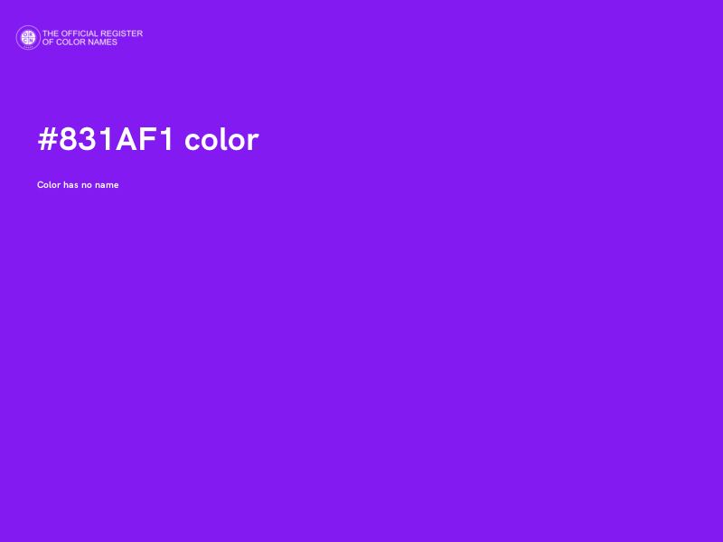 #831AF1 color image