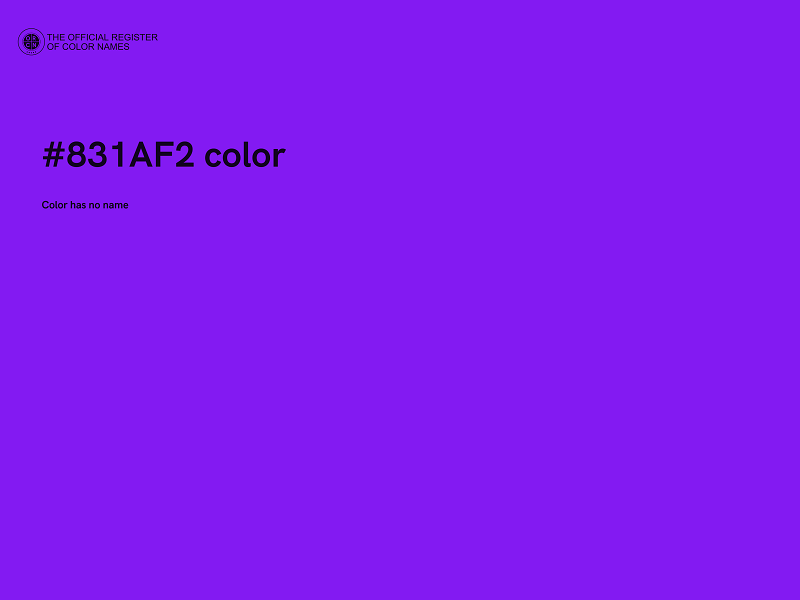 #831AF2 color image