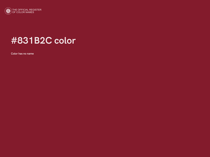 #831B2C color image