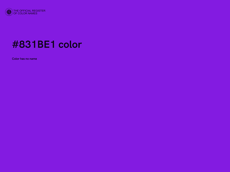 #831BE1 color image