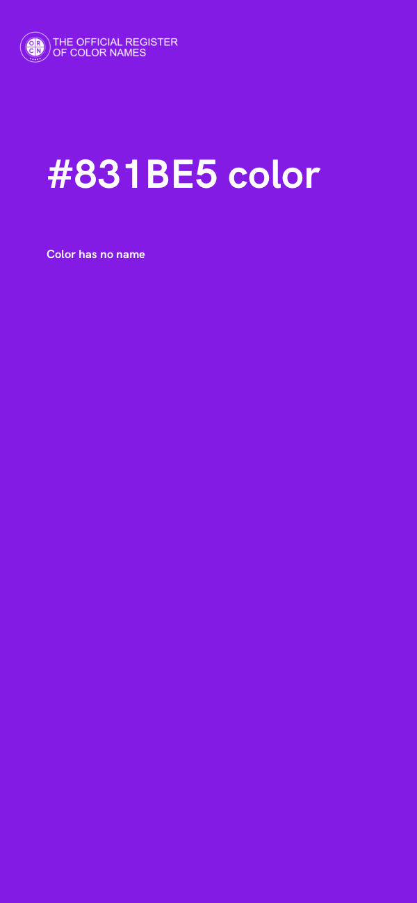 #831BE5 color image