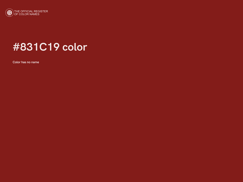 #831C19 color image