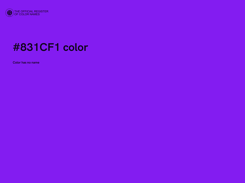 #831CF1 color image