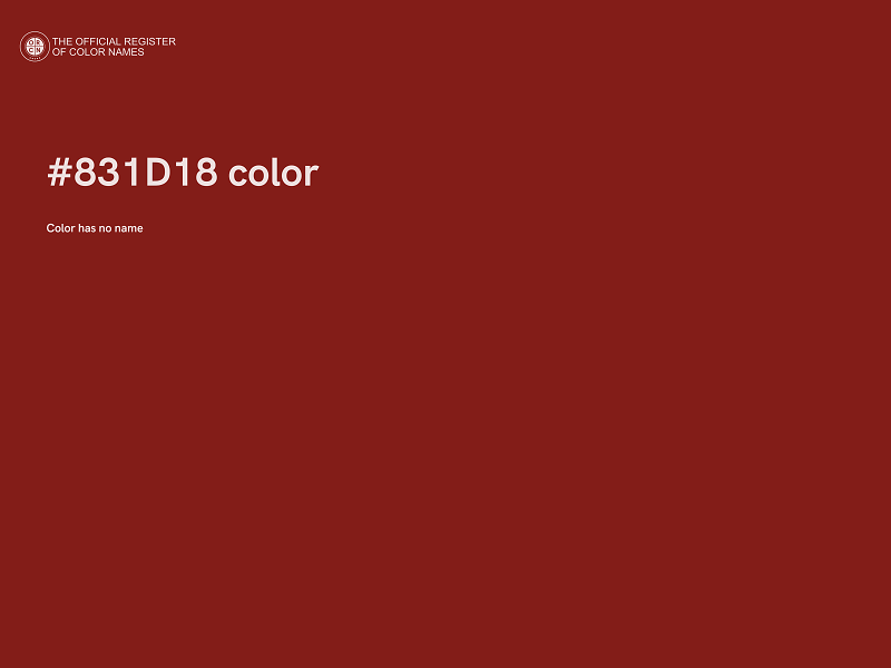 #831D18 color image