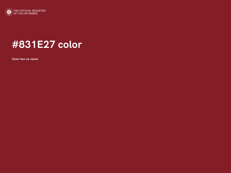 #831E27 color image