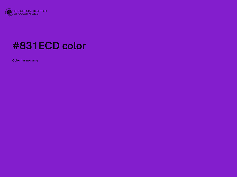 #831ECD color image