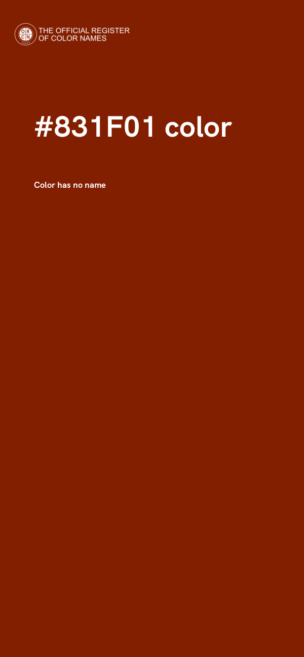 #831F01 color image