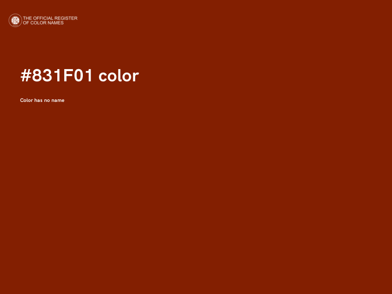 #831F01 color image
