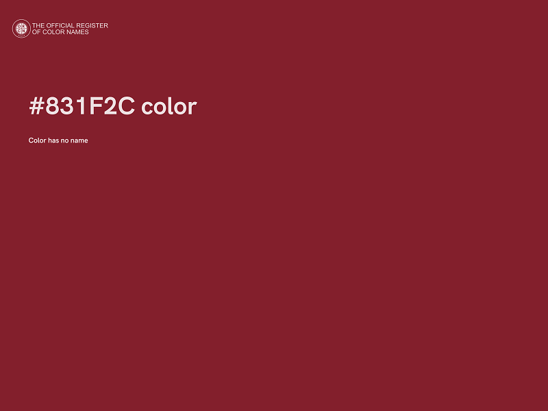 #831F2C color image