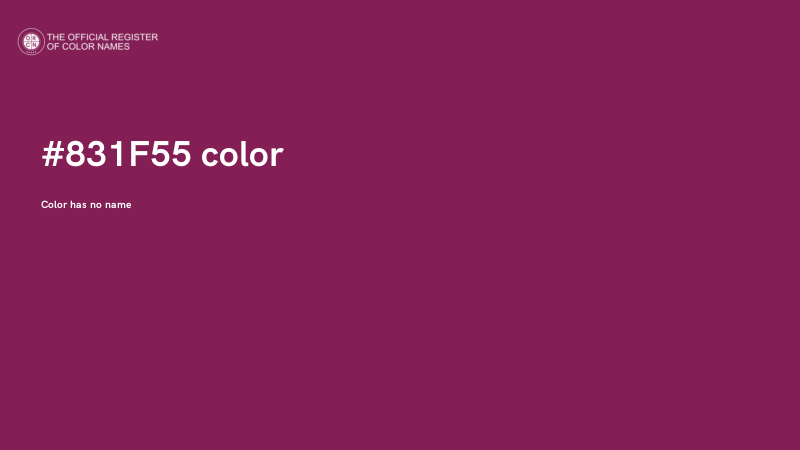 #831F55 color image