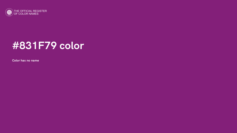 #831F79 color image