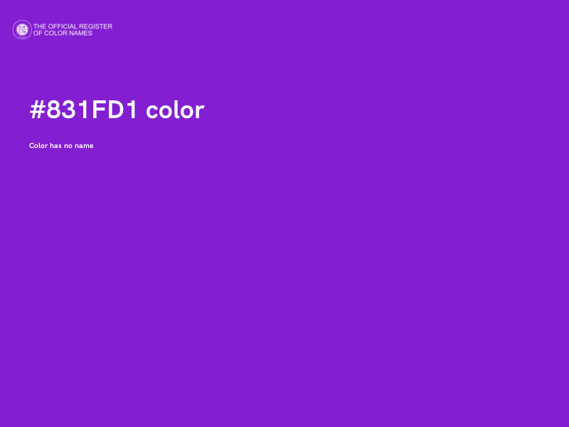 #831FD1 color image