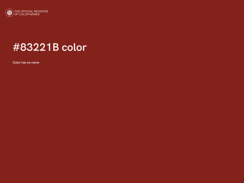 #83221B color image
