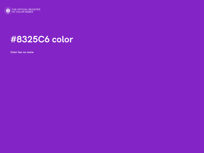 #8325C6 color image