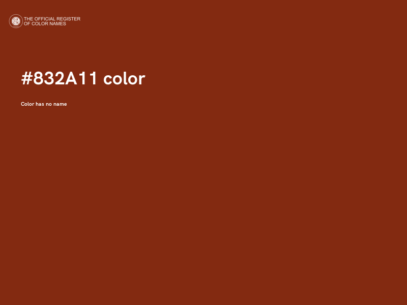 #832A11 color image