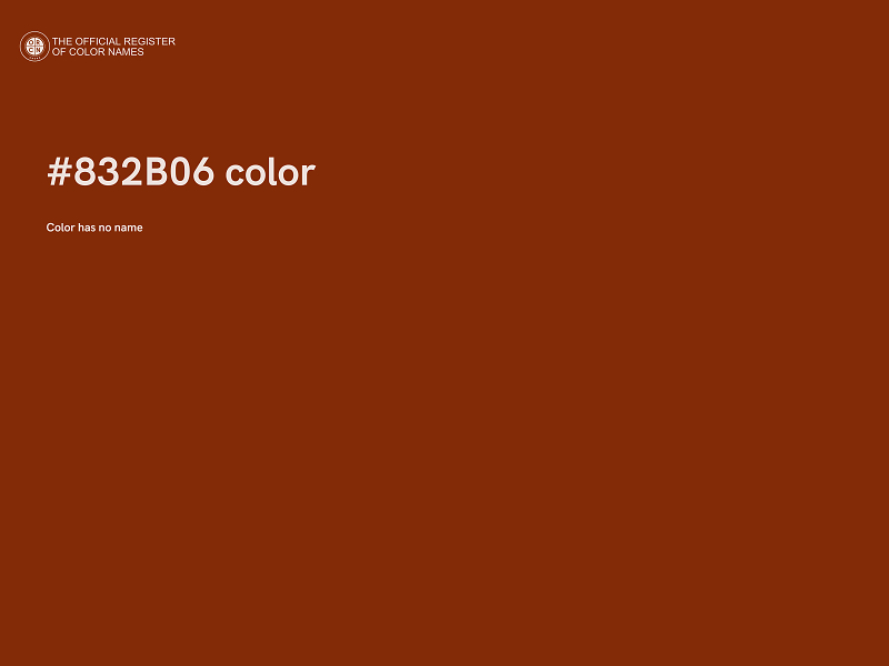 #832B06 color image