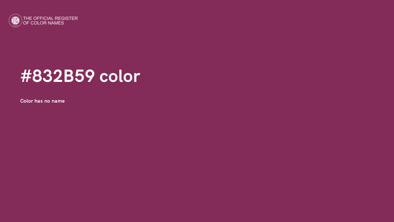 #832B59 color image