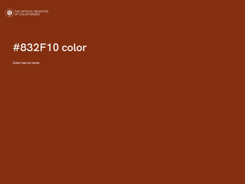 #832F10 color image