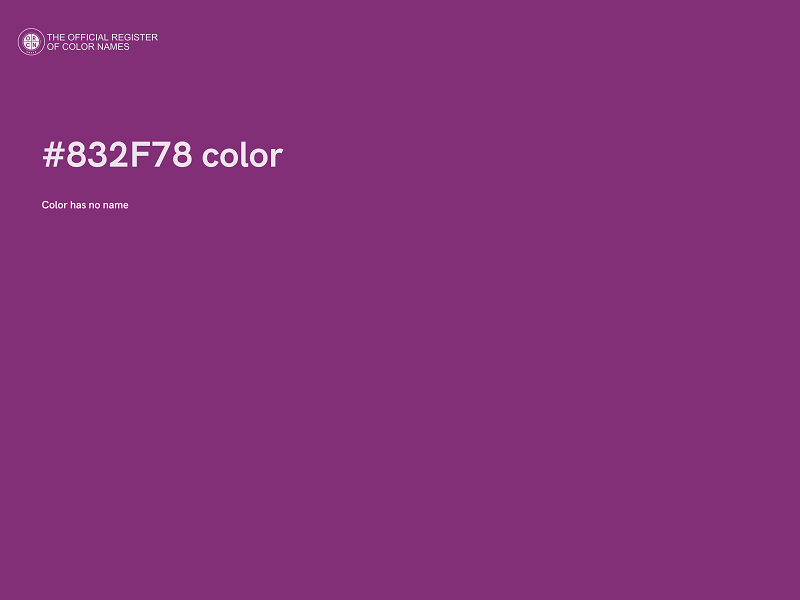 #832F78 color image