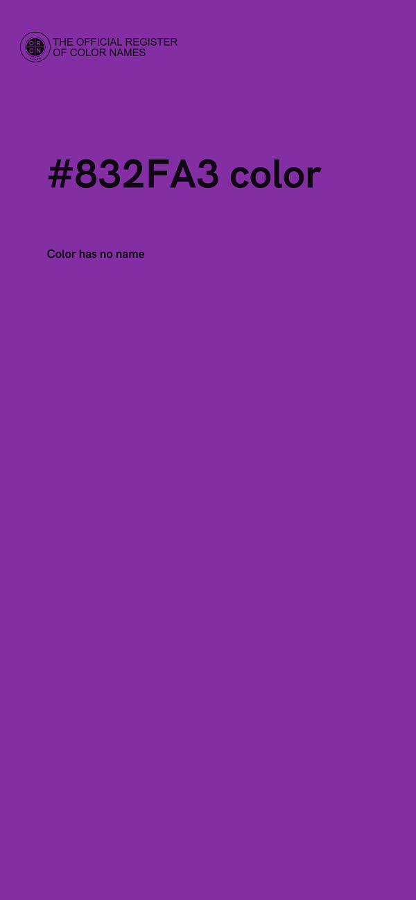 #832FA3 color image