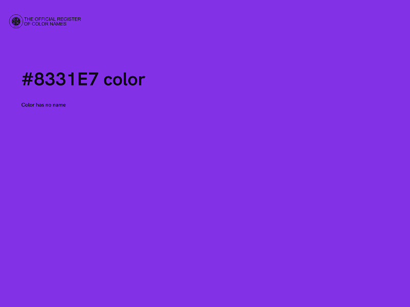 #8331E7 color image