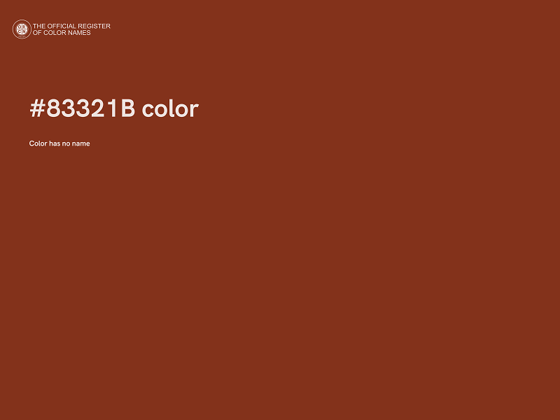 #83321B color image