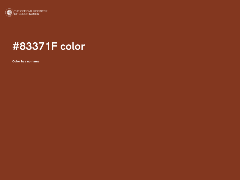 #83371F color image