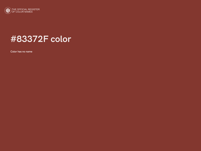 #83372F color image