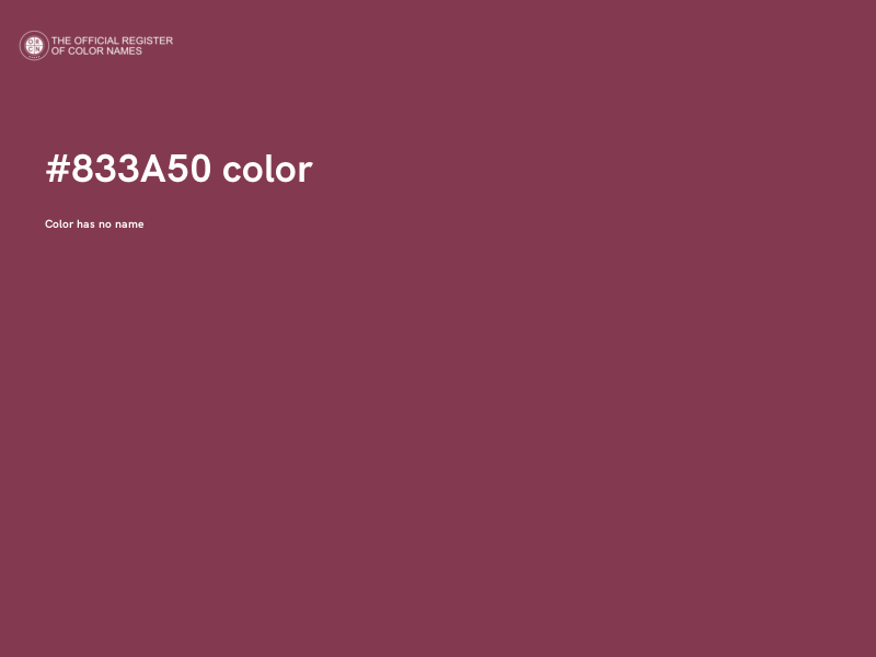#833A50 color image