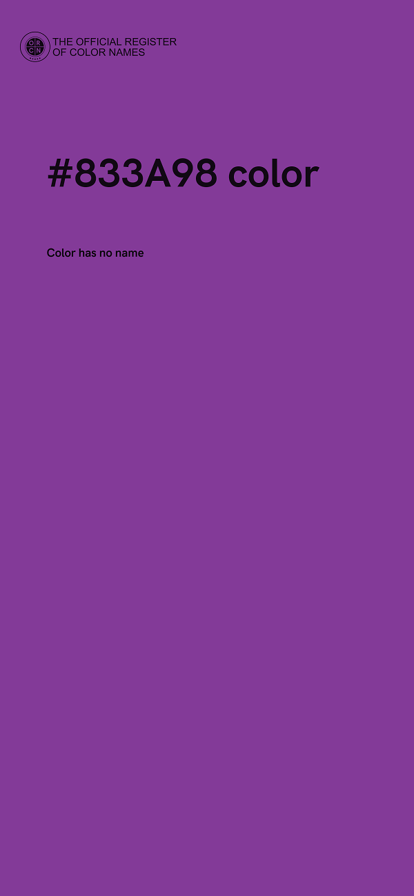 #833A98 color image