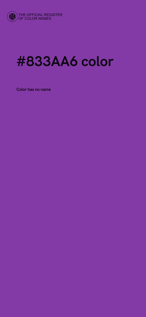 #833AA6 color image