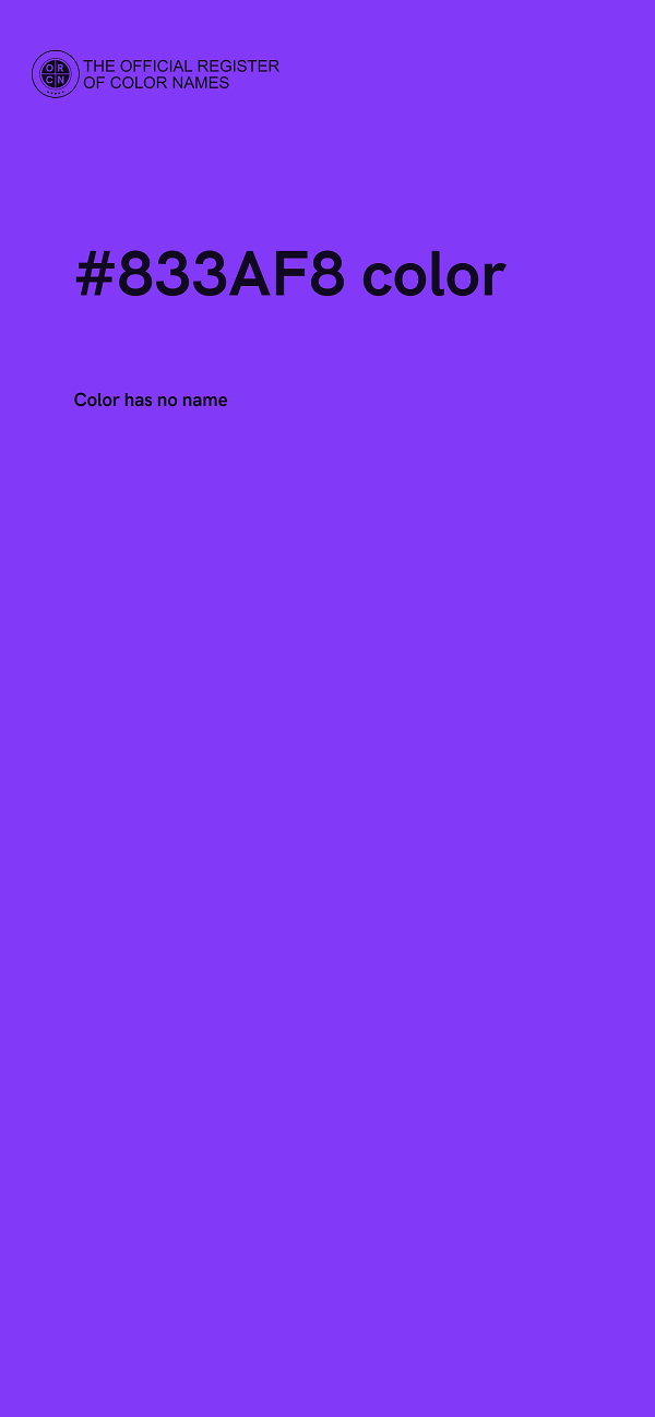 #833AF8 color image