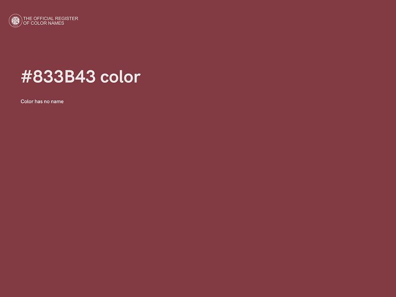 #833B43 color image
