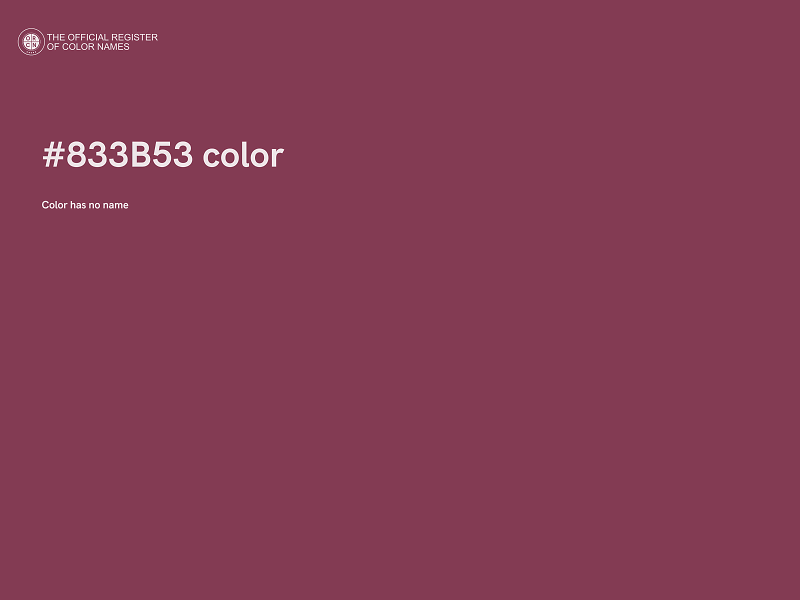 #833B53 color image