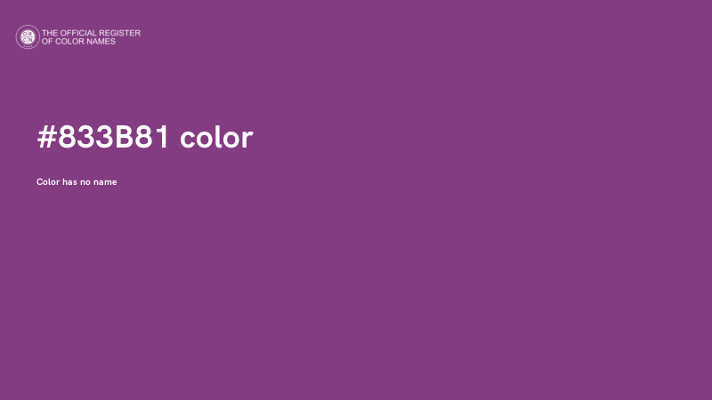 #833B81 color image