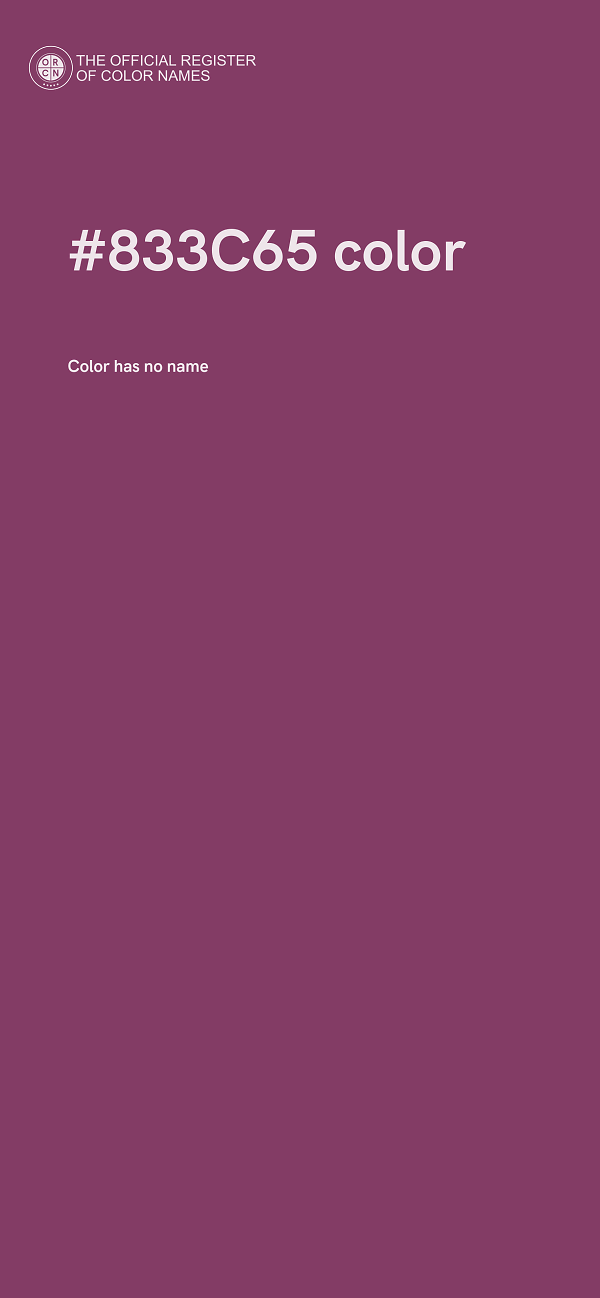 #833C65 color image