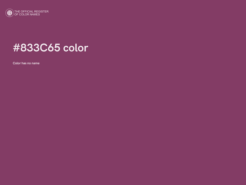 #833C65 color image