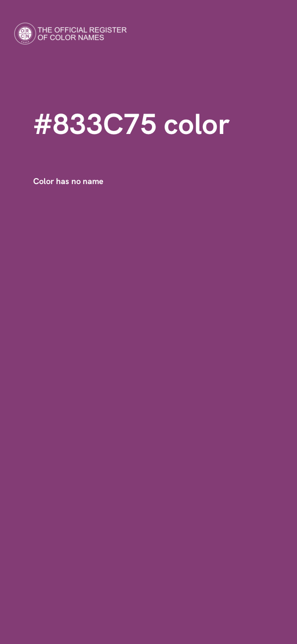 #833C75 color image